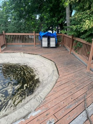 Ace Handyman Services of Lincoln Way replaced a wood deck with a composite before