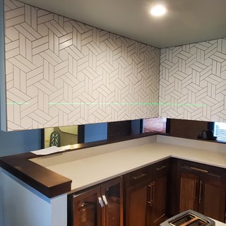 Kitchen shelves before