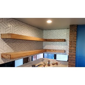 Frankfort floating shelves installation 