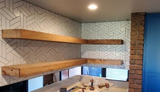 Kitchen shelves after