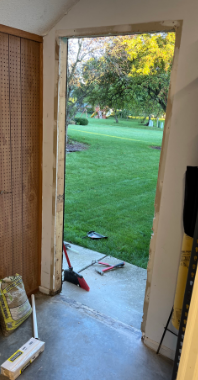 Ace Handyman Services Fort Wayne Exterior Door Install Before