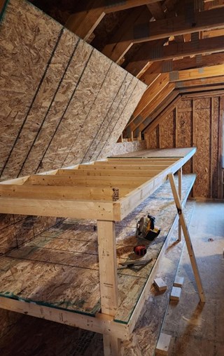 Fort Wayne Ace Handyman Services attic shelf install after