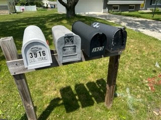 Mailbox Replacement in Neighborhood Assoc. Before picture 