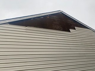 Before Siding Repair Wind Damage Plainfield Indiana