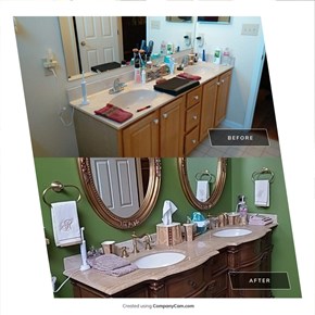 Vanity replacement - Carmel, Hamilton County, IN - Before & AFter