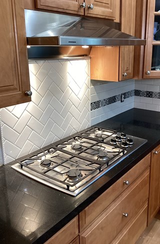 Tile backsplash installation in Cedar Rapids, IA