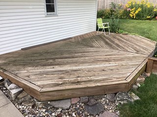 Deck Upgrade Before in Cedar Rapids, IA