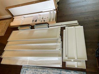 White storage cabinet assembly in Cedar Rapids, IA