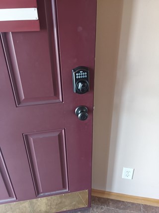 Ace Handyman Services Project in Des Moines, IA - Electronic door lock
