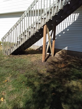 AHS Des Moines East Deck Stairs Repair after 