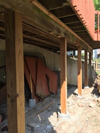 deck post repair, Overland Park after