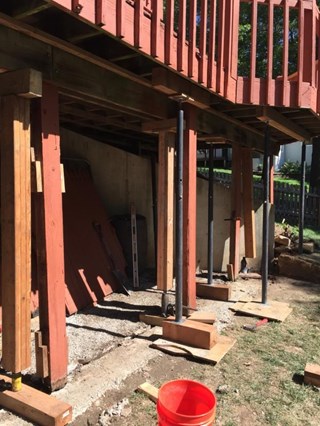 deck post repair, Overland Park before