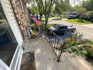 exterior handrail replacement, Lenexa before