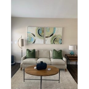 Living Room Artwork Installation in Timonium, MD