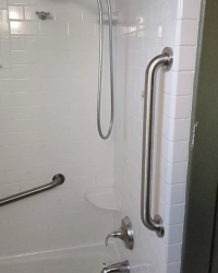 Power washing a staircase in Ellicott City, MD after