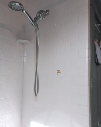 Power washing a staircase in Ellicott City, MD before