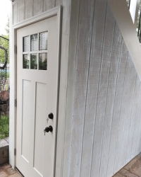 Outdoor storage constructed under stairs, Columbia MD, after