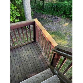 replaced rotten deck hand rail cap Severn, MD - Ace Handyman Services