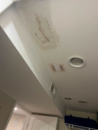 Before- Ceiling drywall repairs in Millersville, MD- Ace Handyman Services Laurel
