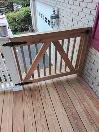 Before- Porch gate painting in Millersville, MD- Ace Handyman Services Laurel