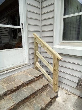 After- Exterior Hand Rail Severna Park, MD- Ace Handyman Services