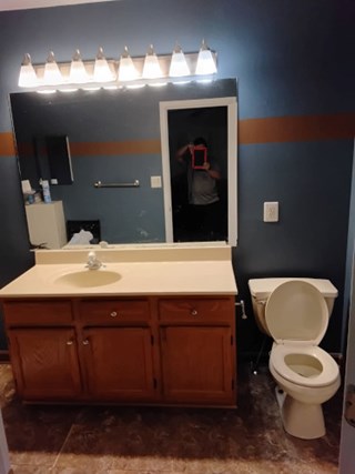 Before- Bathroom vanity replacement in Jessup, MD- Ace Handyman Services Laurel