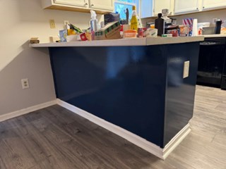 After- Replace and paint paneling around kitchen island- Ace Handyman Services Laurel