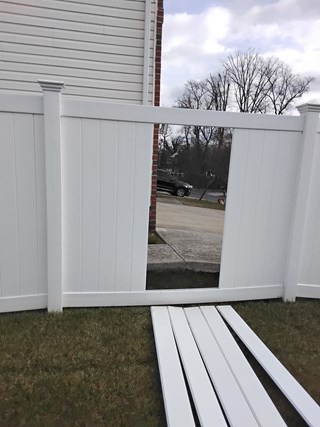 Before- Fence Repair Scaggsville, MD- Ace Handyman Services Laurel
