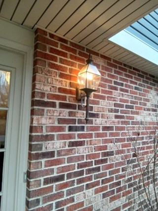 Before- Exterior light fixture replacement in Laurel, MD- Ace Handyman Services Laurel