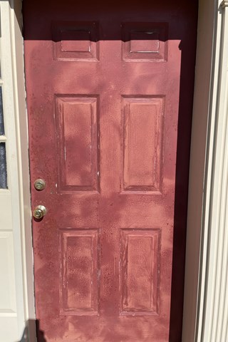 Before- painted door in Laurel, MD- Ace Handyman Services Laurel