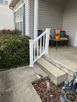 After - Vinyl Handrail Installation in Severn, MD - Ace Handyman Services
