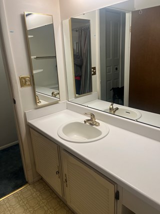 Before- New vanity installation in Silver Spring, MD- Ace Handyman Services Laurel