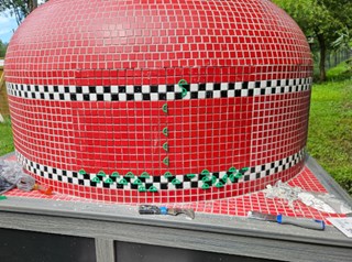 After- Replace missing tiles on pizza oven in Severn, MD- Ace Handyman Services Laurel