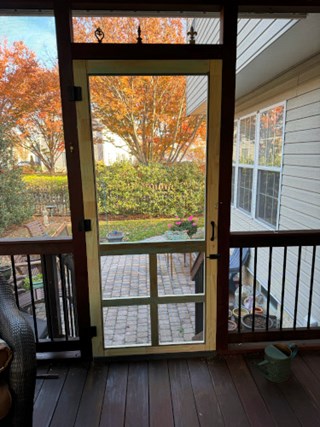 After- Screened in porch door replacement in Crofton, MD- Ace Handyman Services Laurel