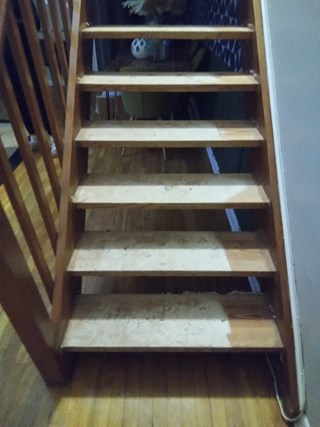 Before- Stair Tred Step Replace in Silver Spring, MD- Ace Handyman Services Laurel