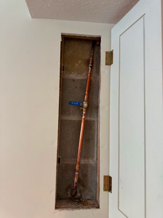 Before- Replace water shut off valve in Pasadena, MD- Ace Handyman Services Laurel