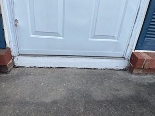 Before- Wood rot repair in Hanover, MD- Ace Handyman Services Laurel