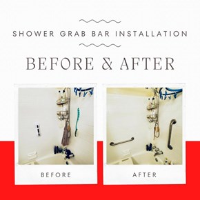Shower Grab Bar Installation 