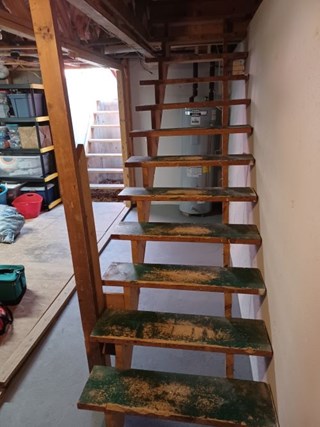 Ace Handyman Services Stair Threads Replacement Before
