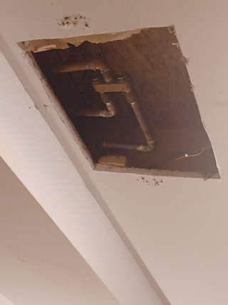 Ace Handyman Services Ceiling Access Panel Before
