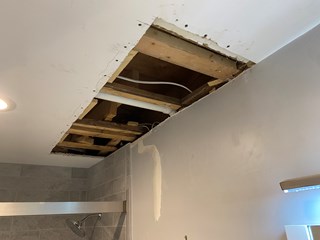 Bathroom Ceiling Drywall Repair Before