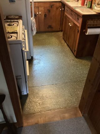 Ace Handyman Services Kitchen Floor Replacement Before