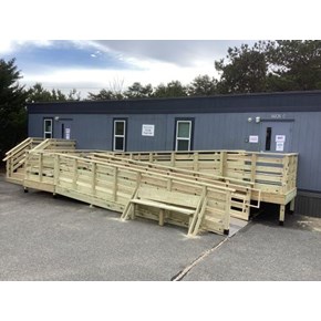 Ace Handyman Services Cape Cod donated a portion of our time to building an ADA-complient  Ramp and Stairs