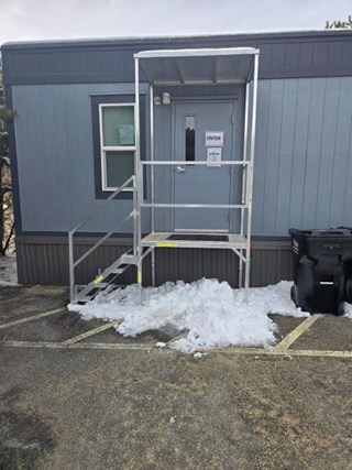 Ace Handyman Services Cape Cod Wellfleet Food Pantry ADA-Compliant Stairs Replacement Before