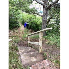 Ace Handyman Services Cape Cod Hand Rail for Outdoor Steps
