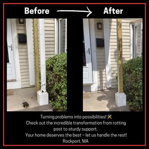 Porch Post Replacement in Rockport, MA