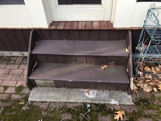 Exterior Stairs in Belmont MA Before