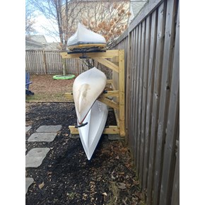 A simple storage solution, a YaK Rack! Our Handyman built this for one of our customers!