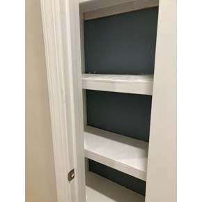 Linen closet shelving in Arlington, MA
