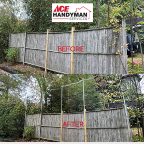 Ace Handyman Services bamboo fence project - Malden, MA 02148